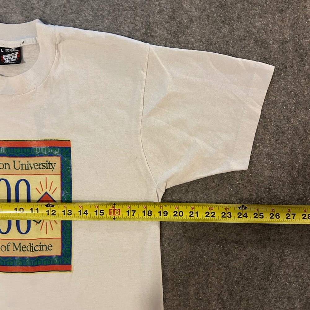Vintage 90s Screen Stars Best Washington University College Centennial T Shirt L - Picture 8 of 11